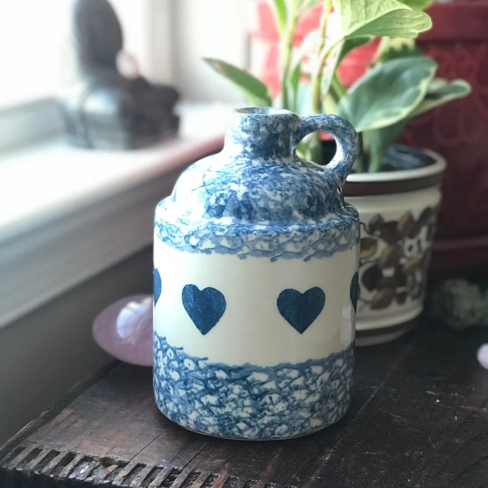 Spongewear Blue Ceramic Soap Jug - EUC